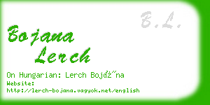 bojana lerch business card